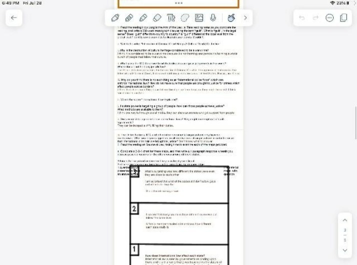 Questions on International Law and Human Rights
