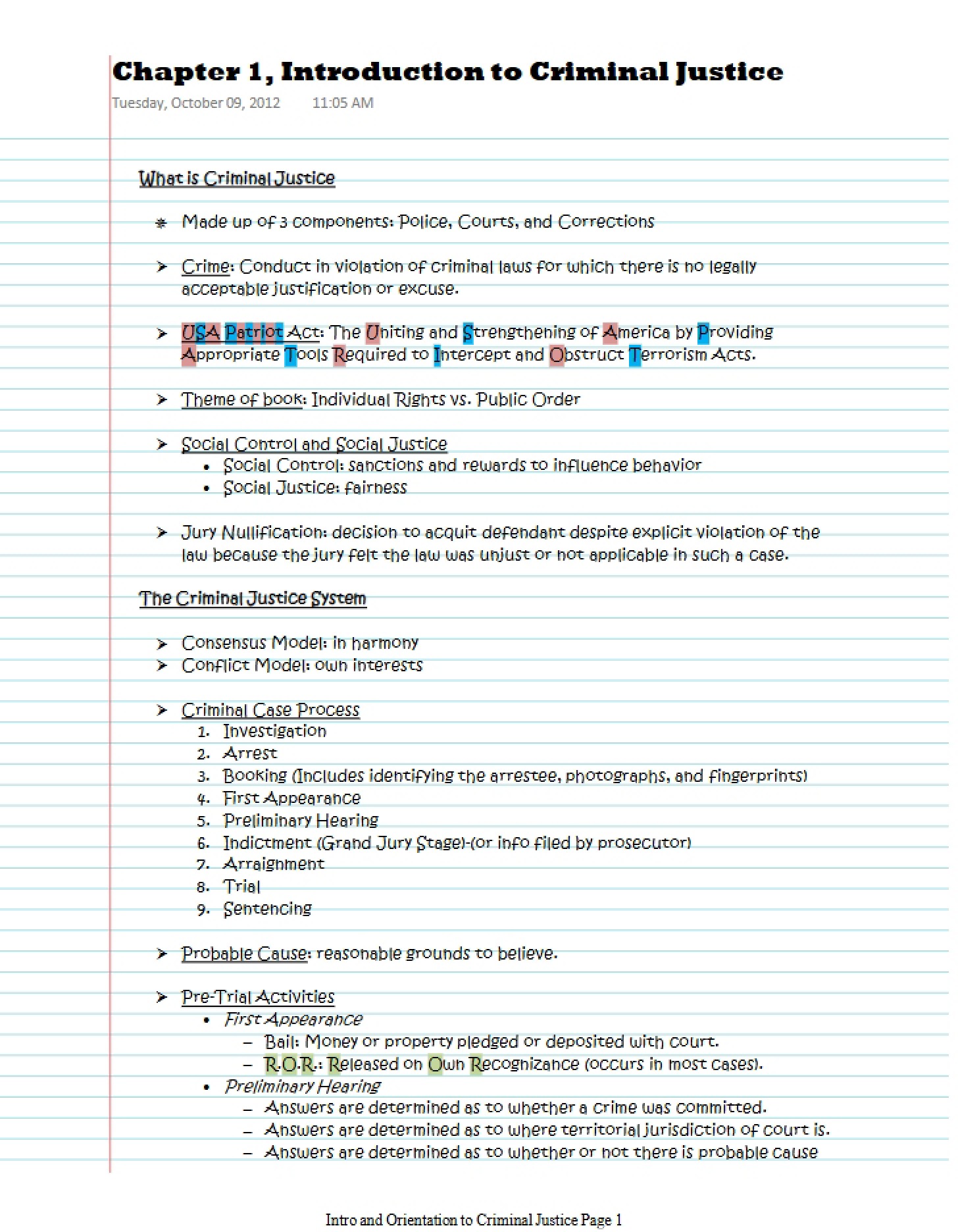 Criminal Justice Basics Chapter 1