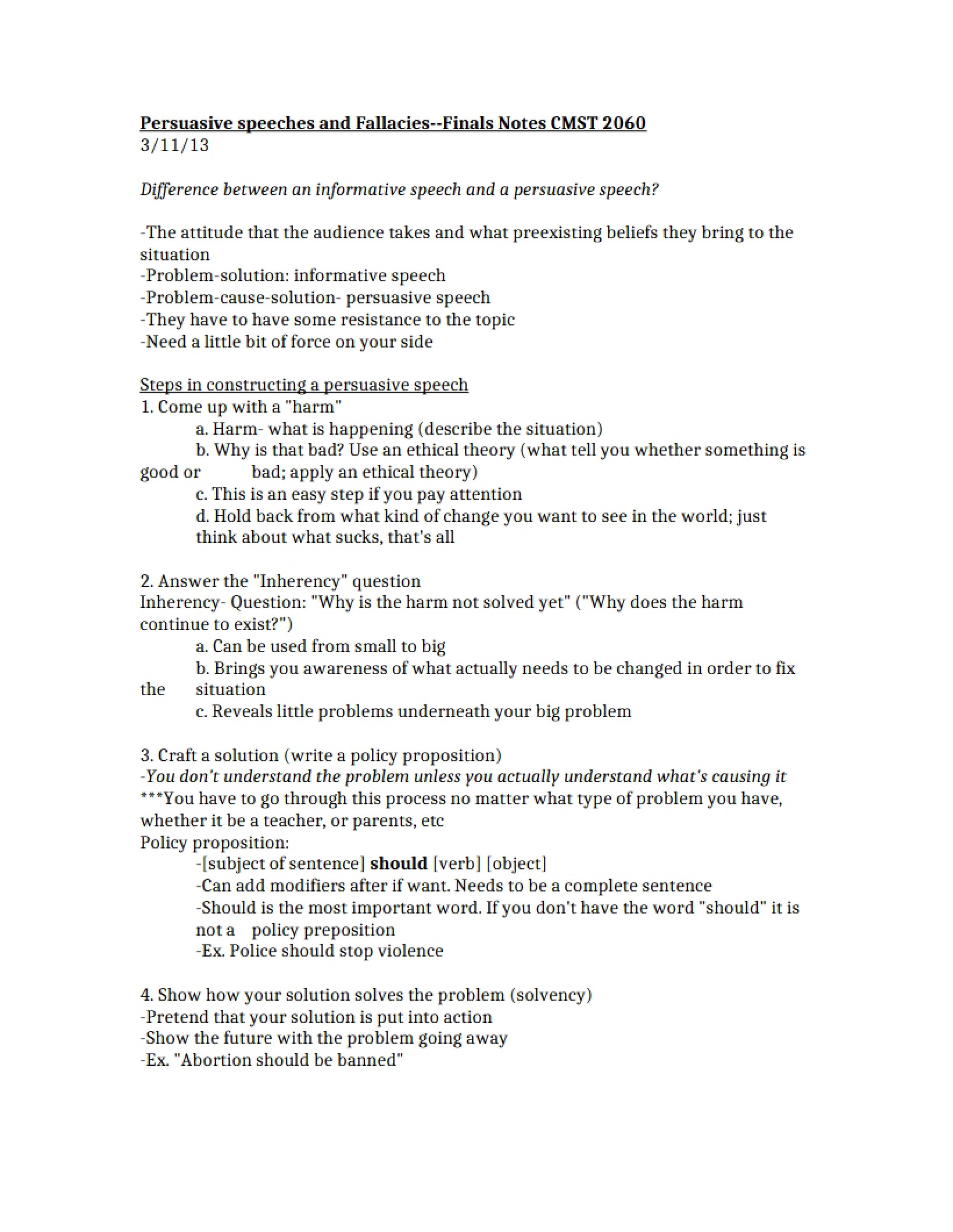 Notes for Finals
