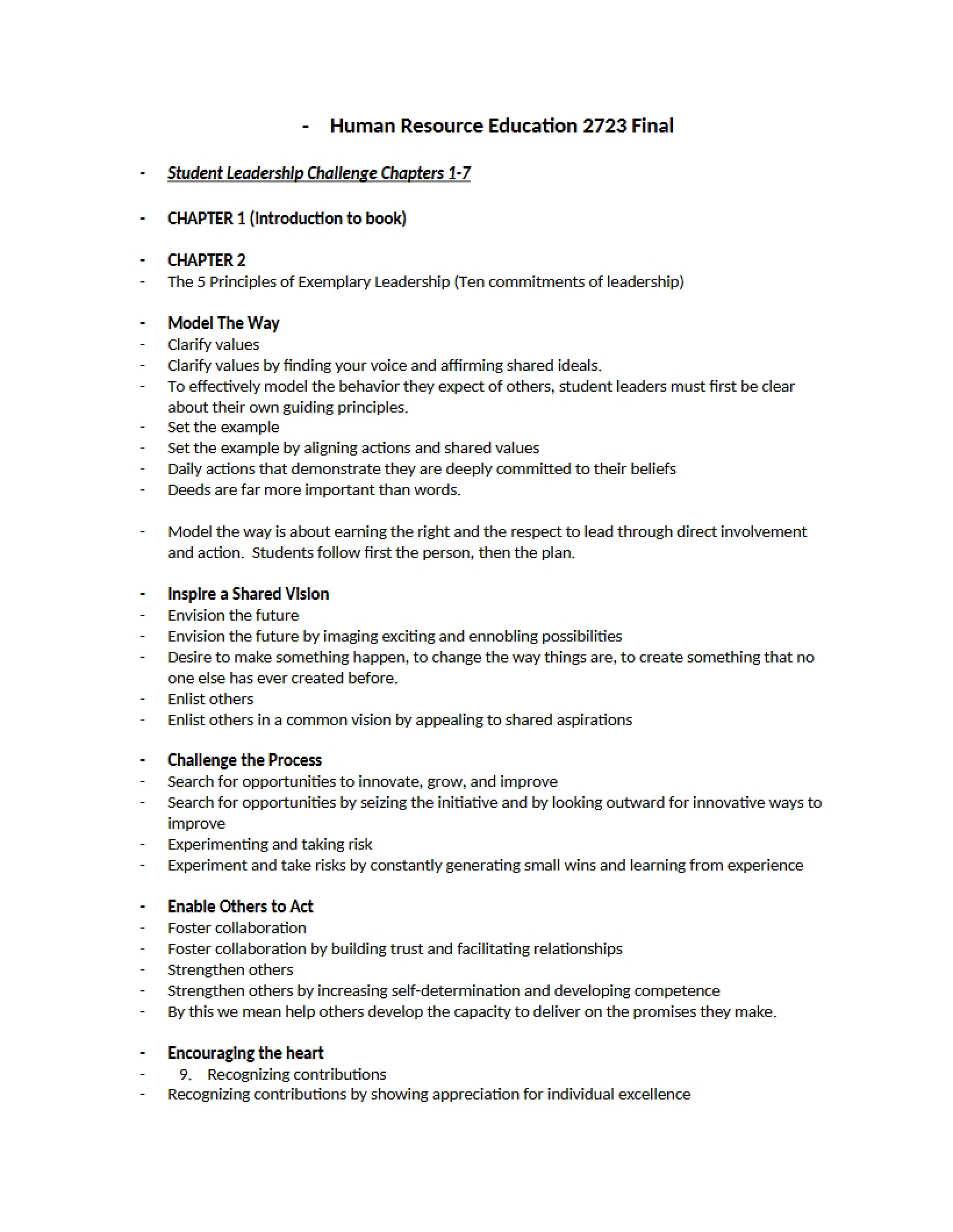Education in Human Resources