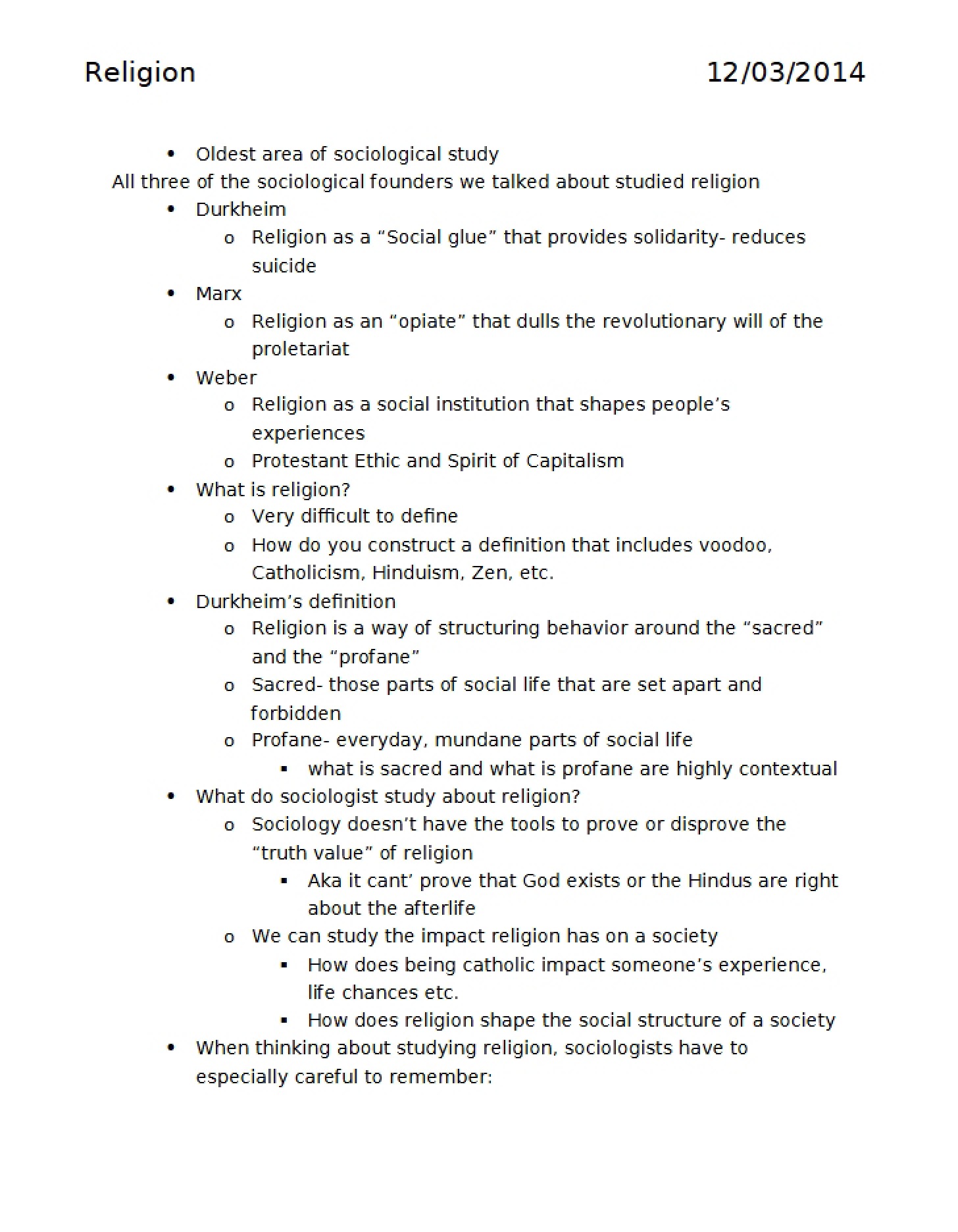 Religion Overview