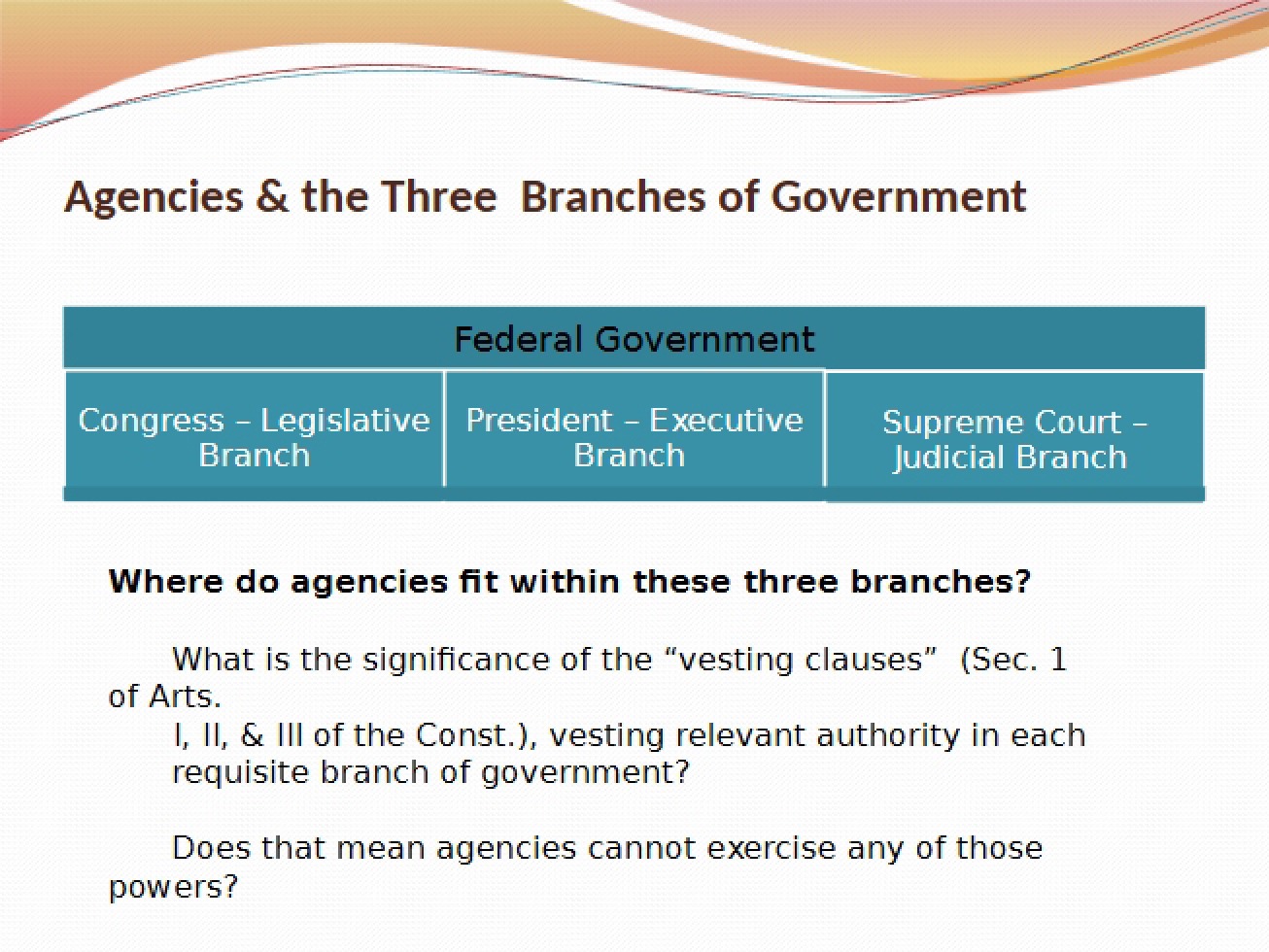 Administrative Legal Principles