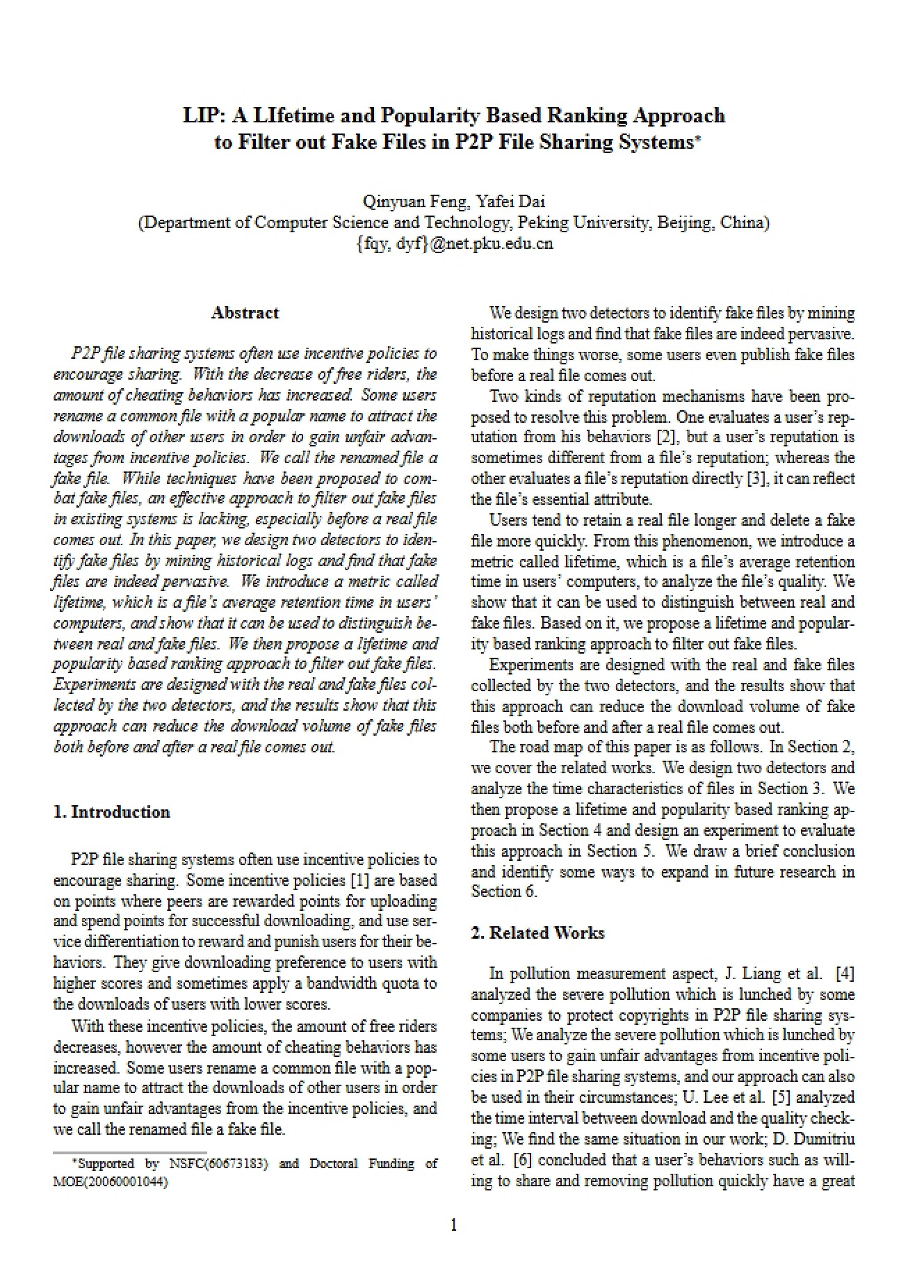 Study of the LIP Protocol