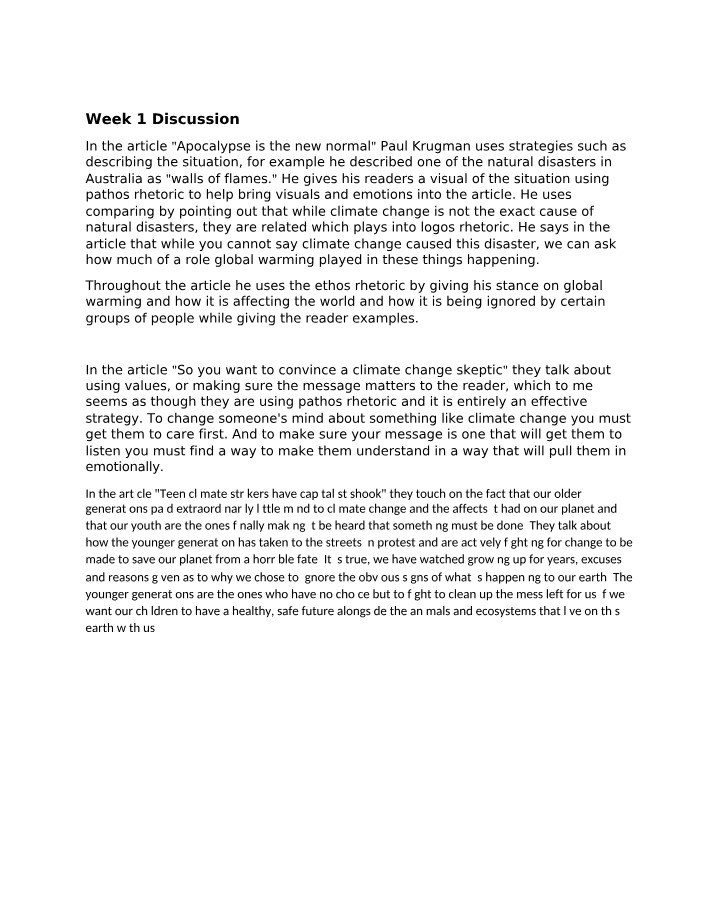 WFR1003 - Week 1 Discussion