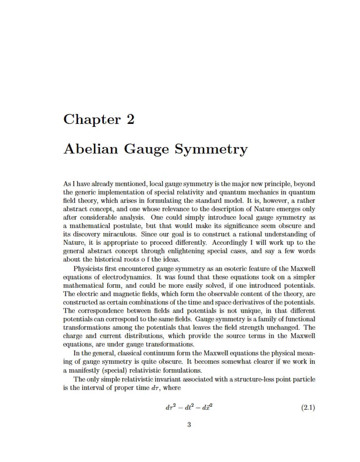 Gauge Symmetry Abelian