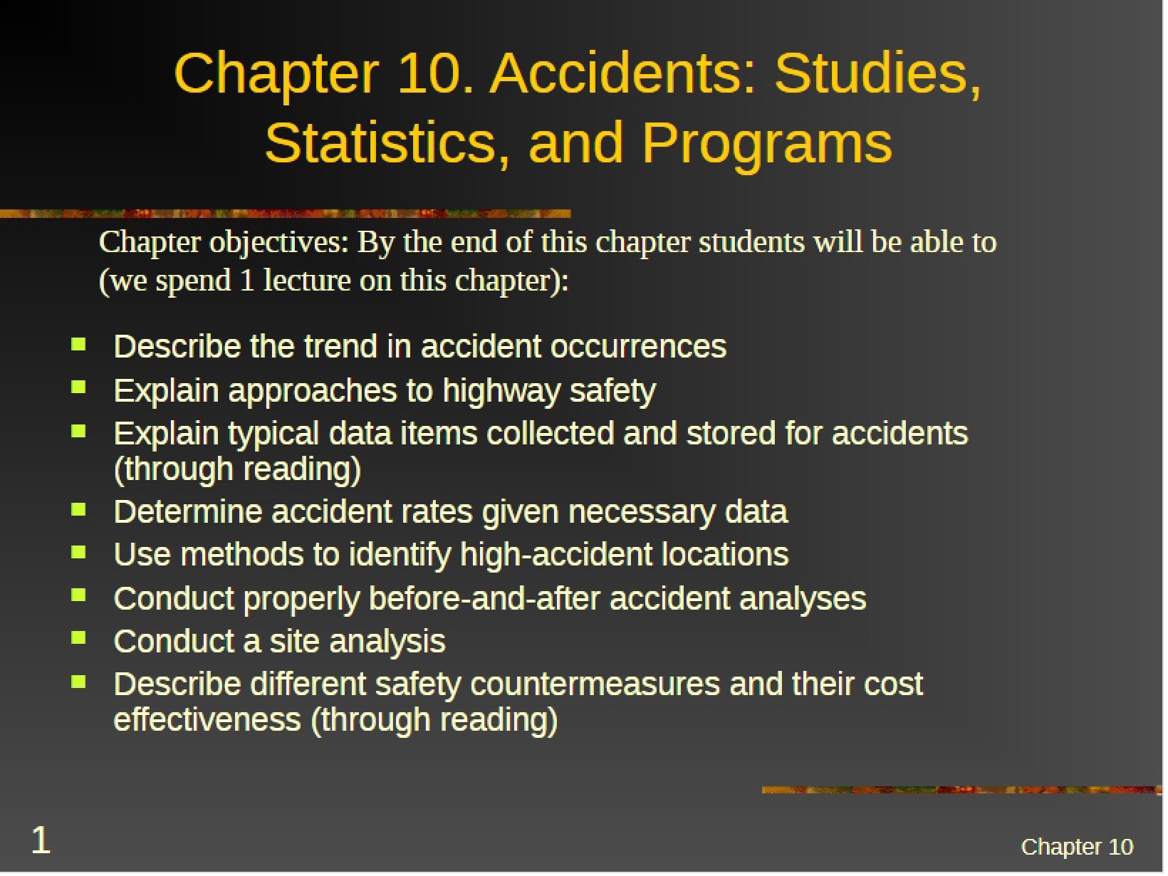 Programs, Statistics, and Accidents