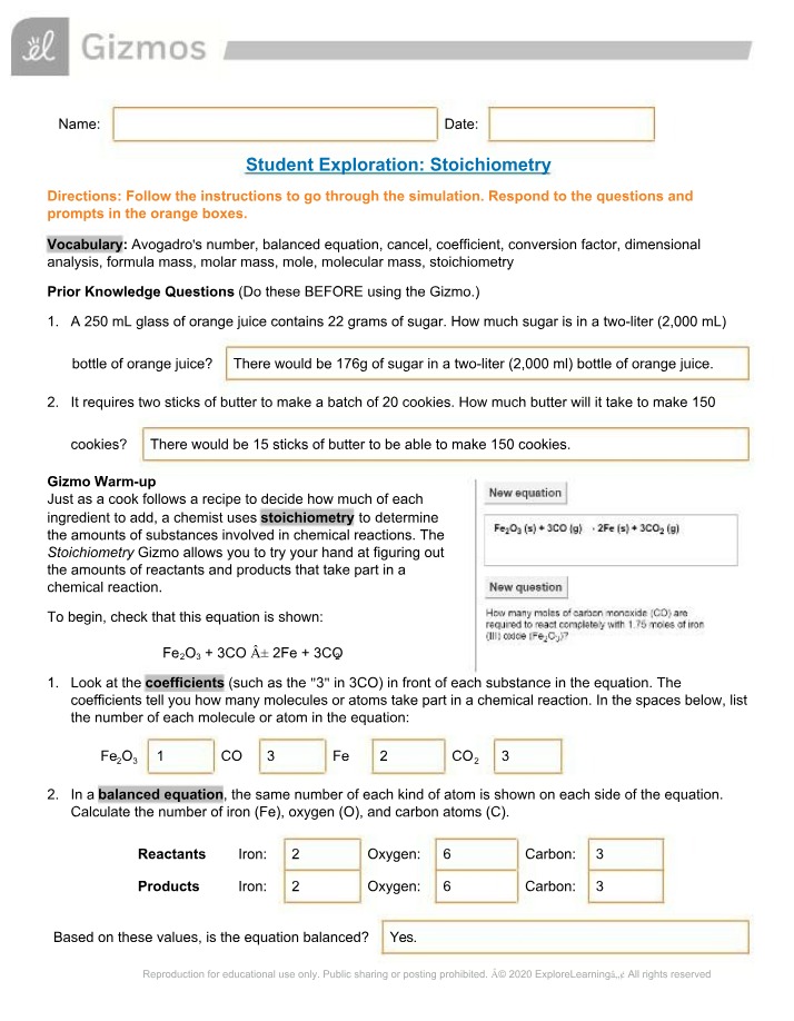 Determining Reactant and Product Amounts in Stoichiometry