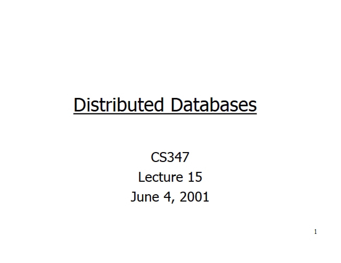 Distributed Databases (Set 4)