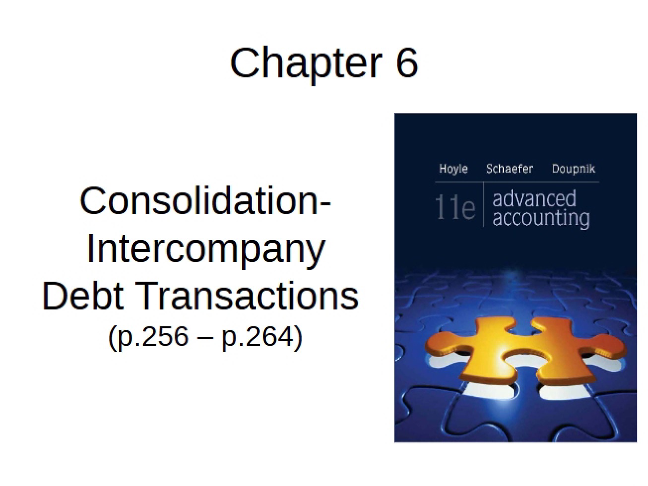 Advanced Accounting Chapter Six F13