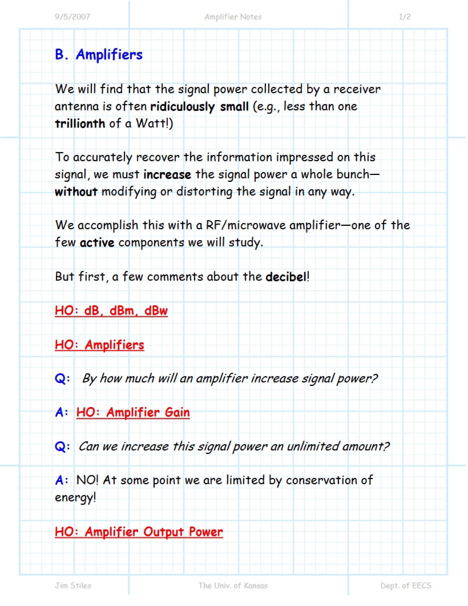 Section B Amplifiers