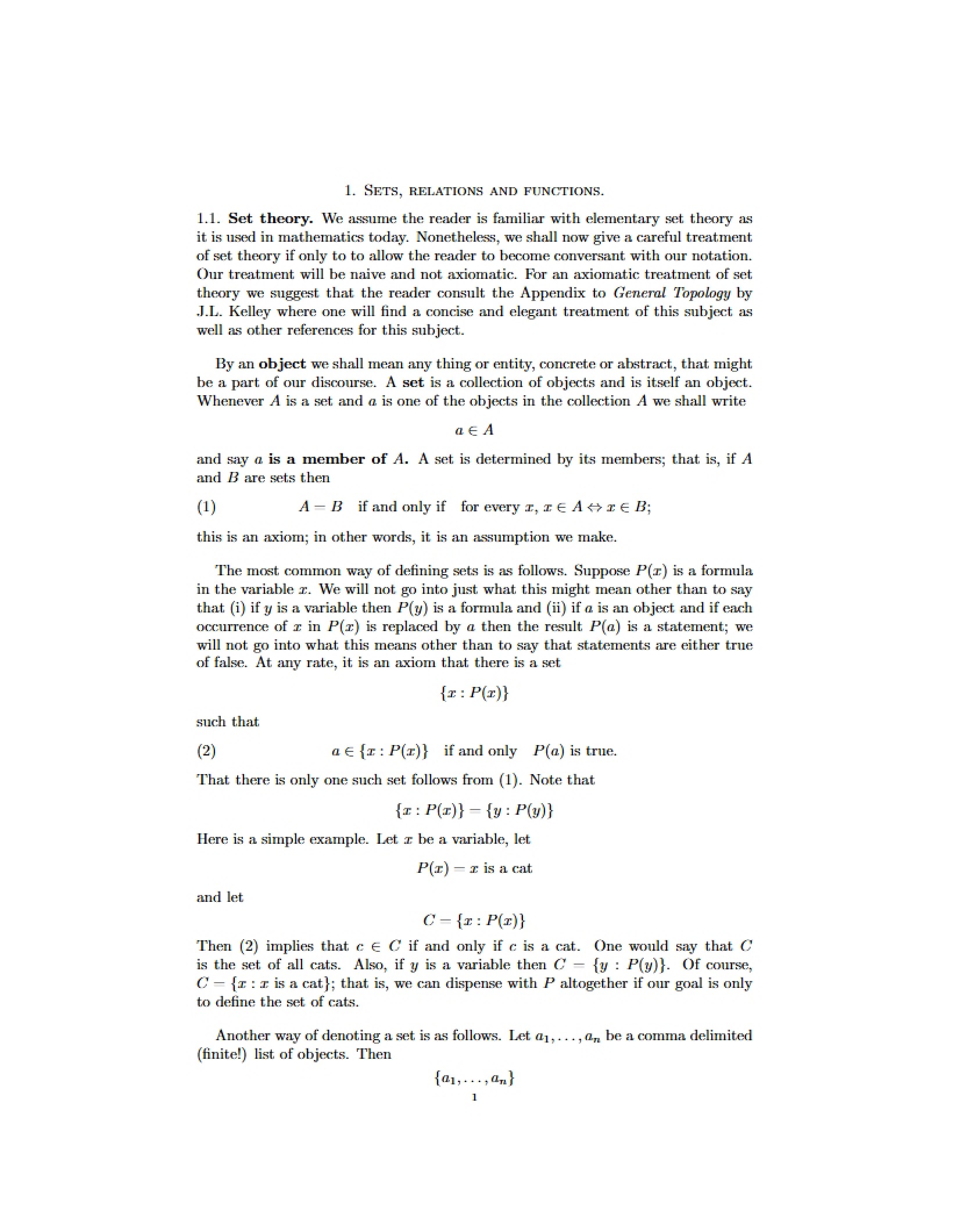 Functions, Relations, and Sets