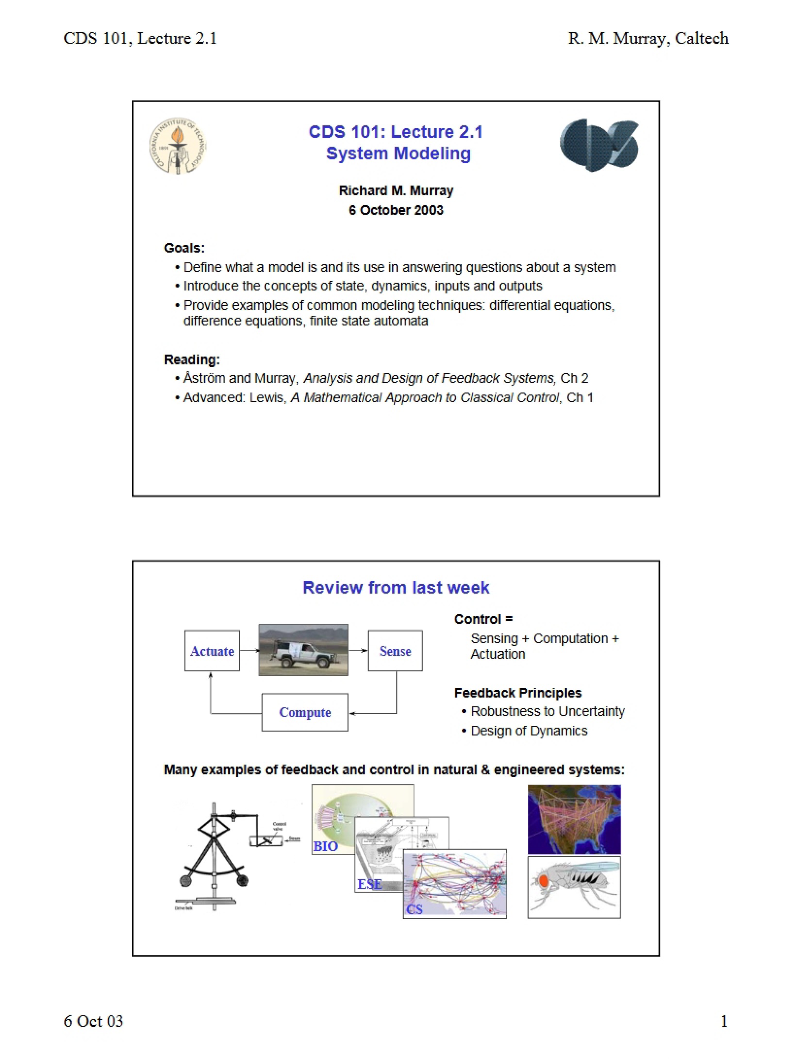 Modeling Systems