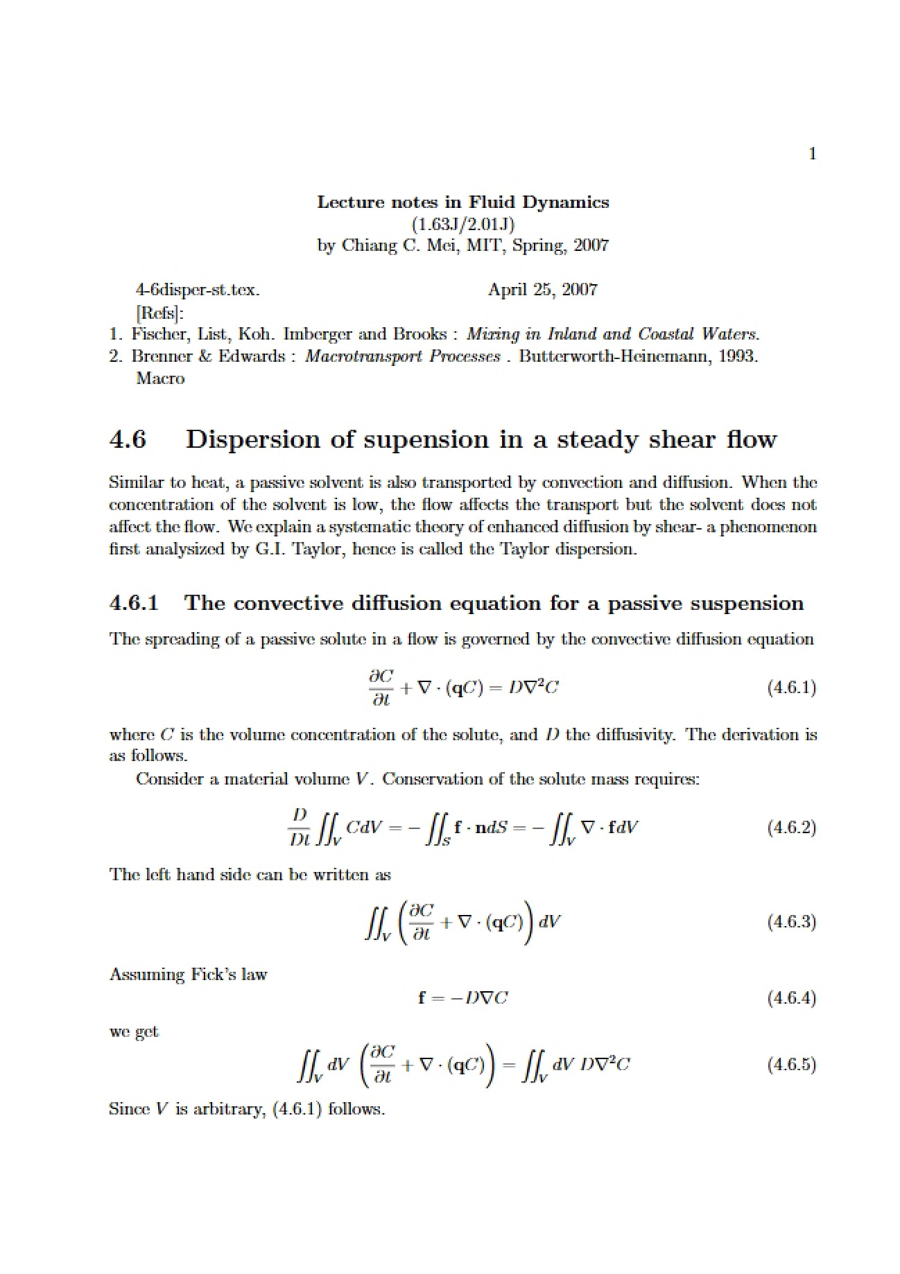 Dynamics of Fluids