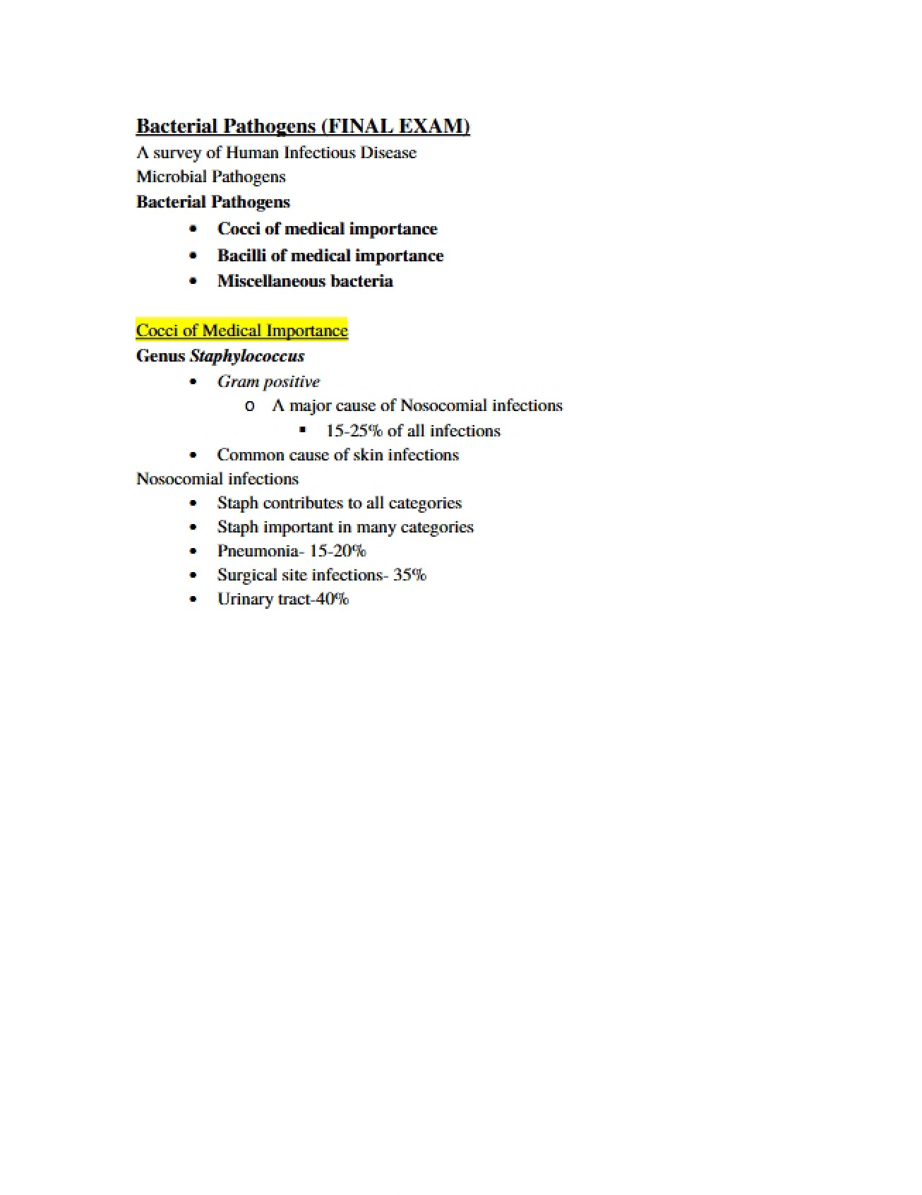 Pathogenic Bacteria