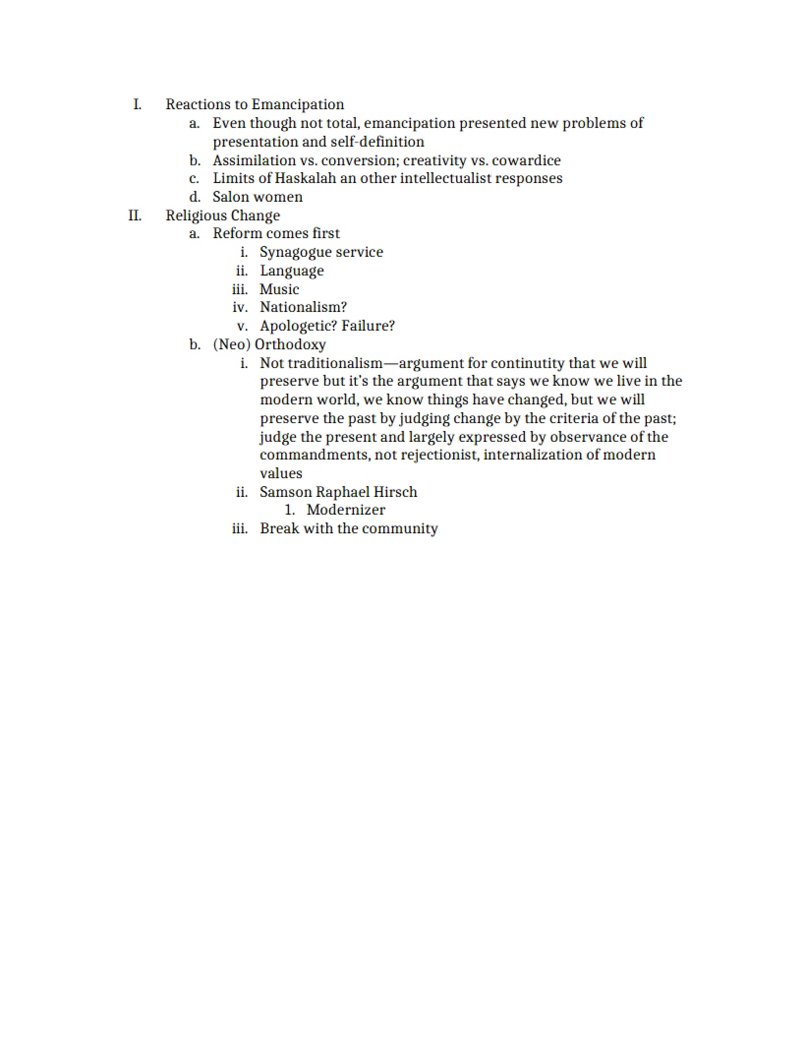 Class Notes