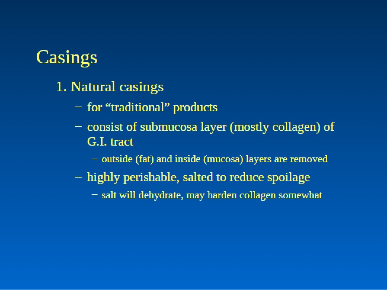 Role of Casings in Processed Meats