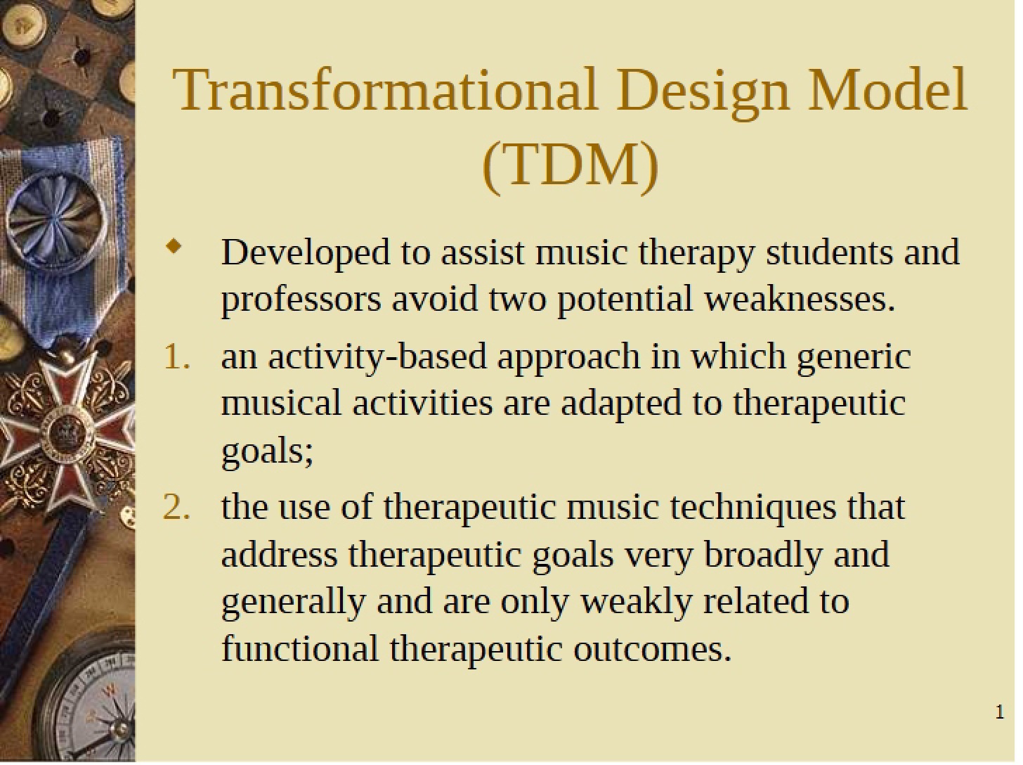 Model of Transformational Design (TDM)