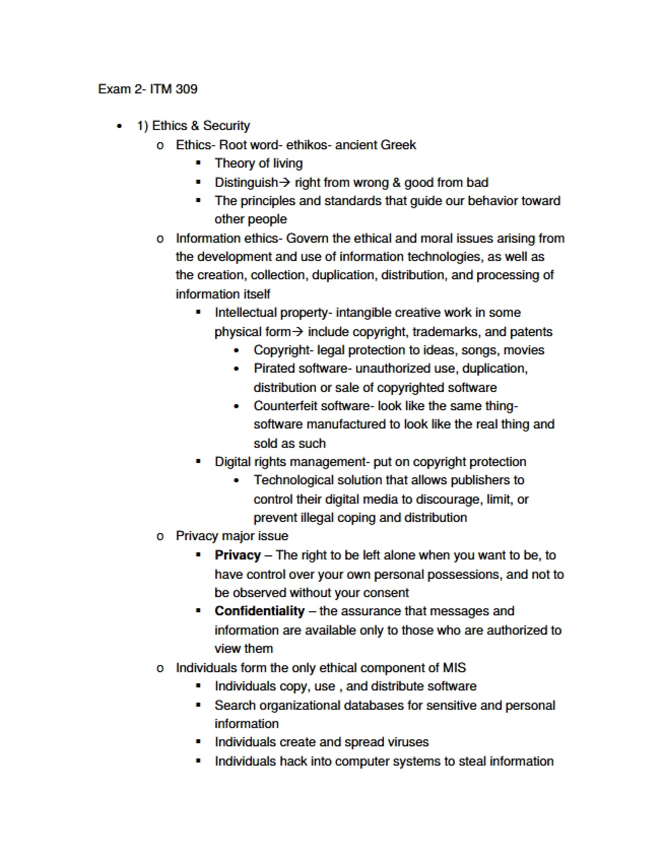 Security and Ethics