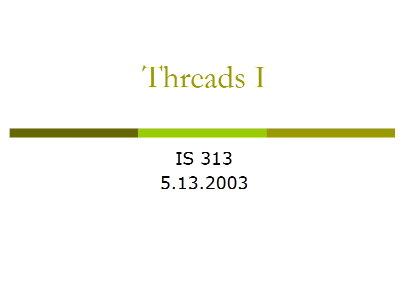 Threads Part 1