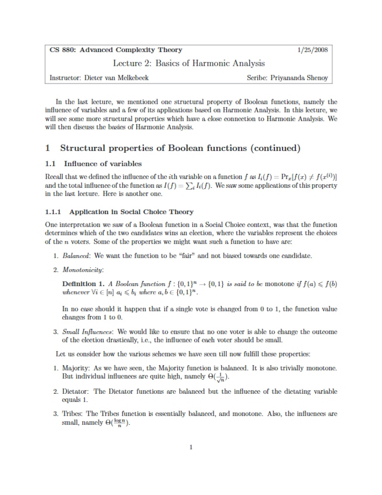 Harmonic Analysis Basics - Lecture 2