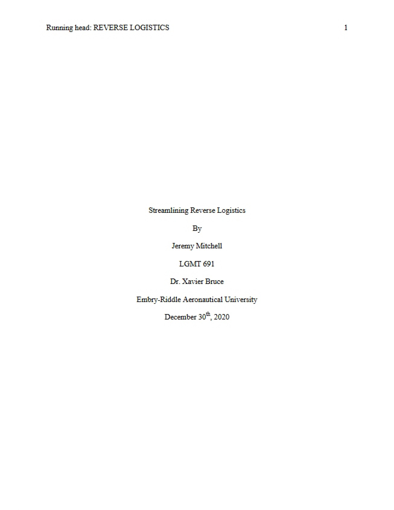 Reverse Logistics Optimization