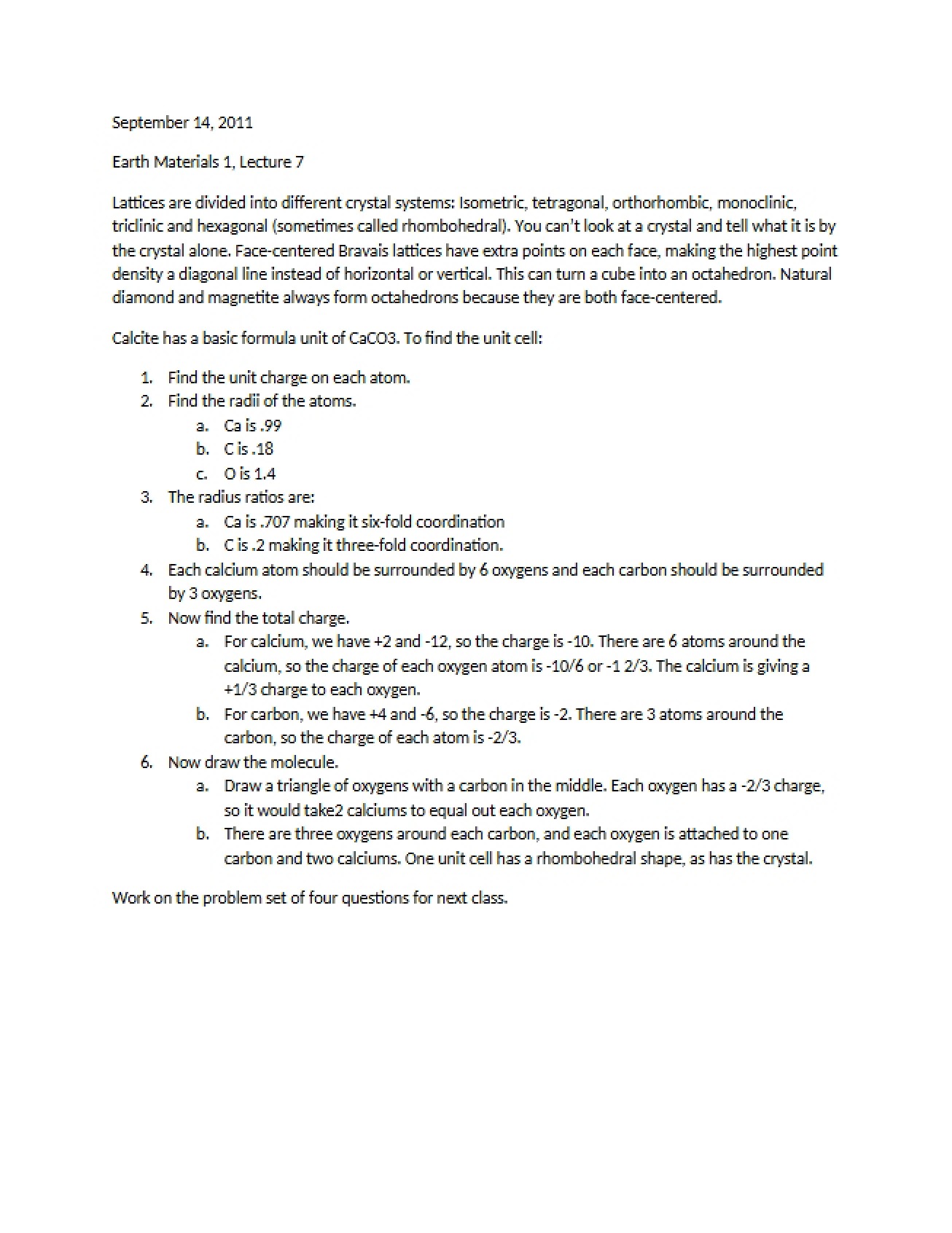 Lecture Seven Earth Materials I