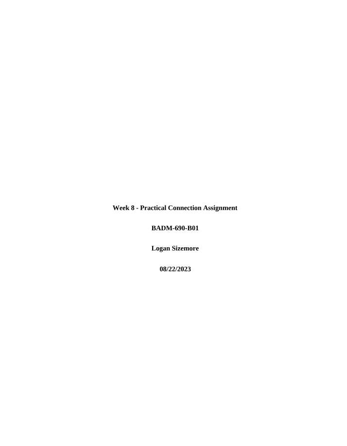 Practical Connection Assignment for Digital Marketing
