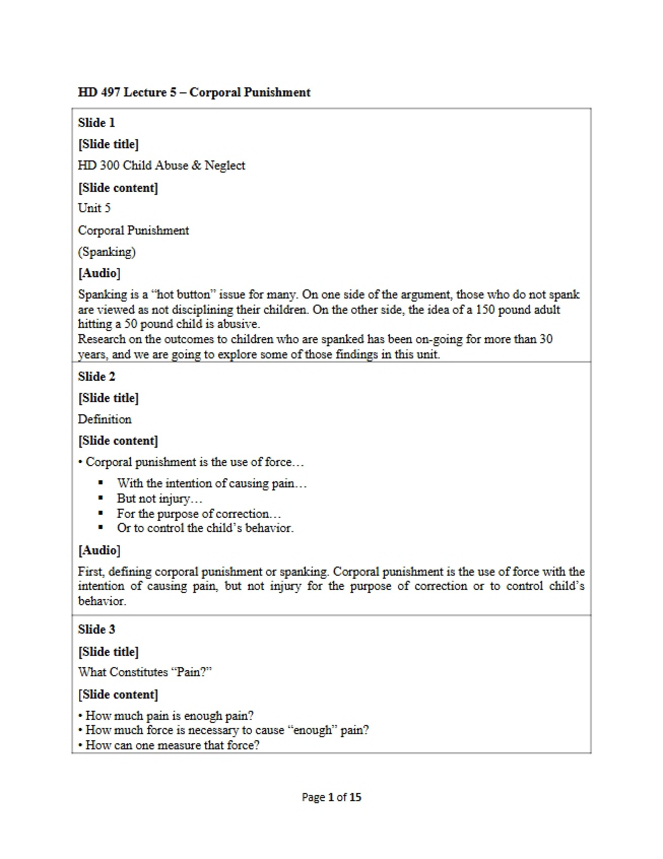 Lecture 5 Unit 1