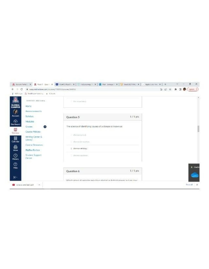 Quizzes for Global Campus
