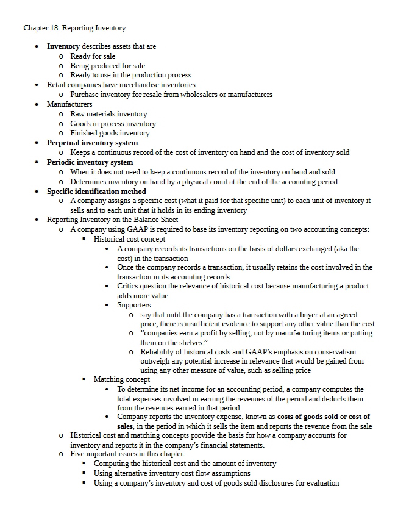 Outlines for Second Exam