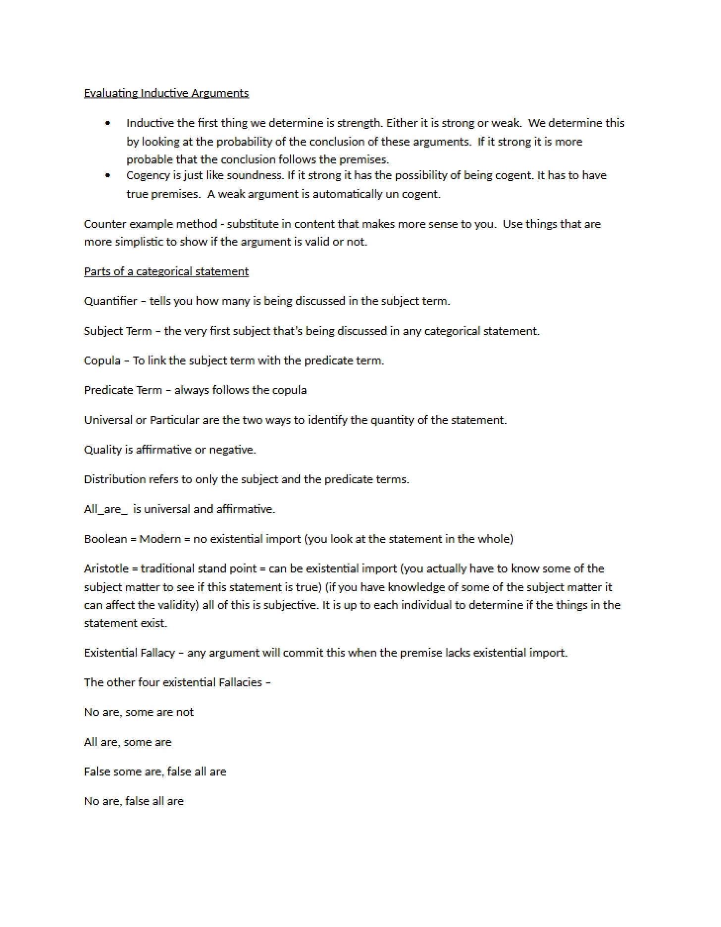 Philosophy Notes