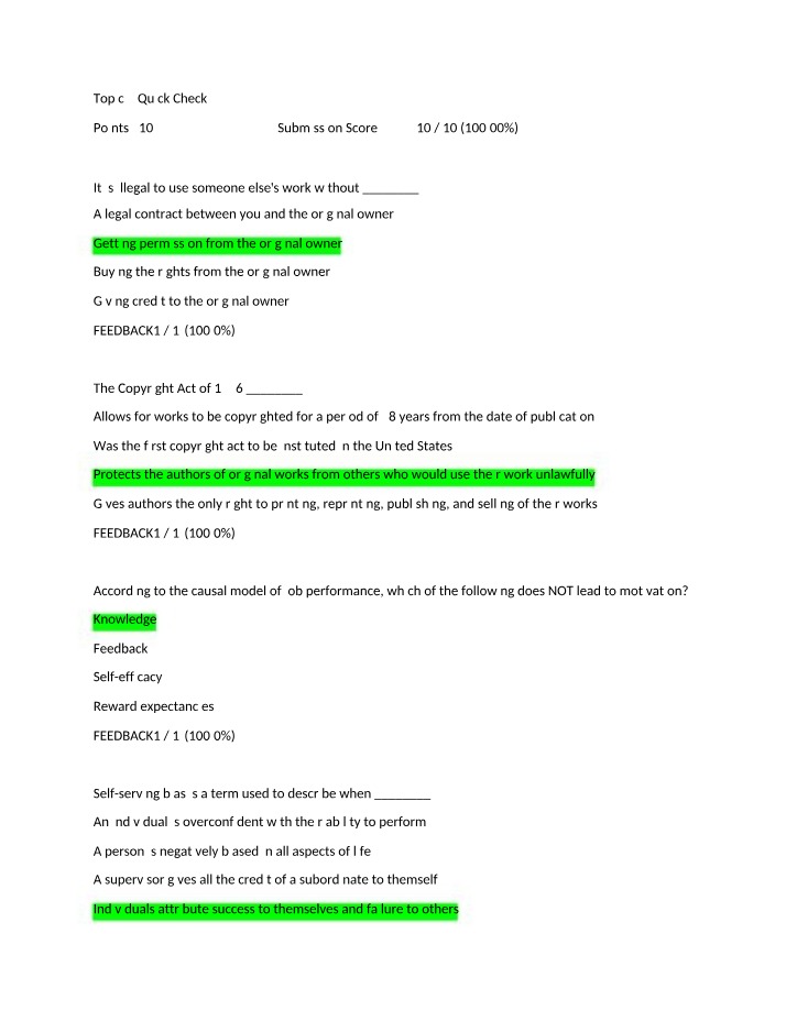 Week 2 Topic 4 Quick Check - HRM326T