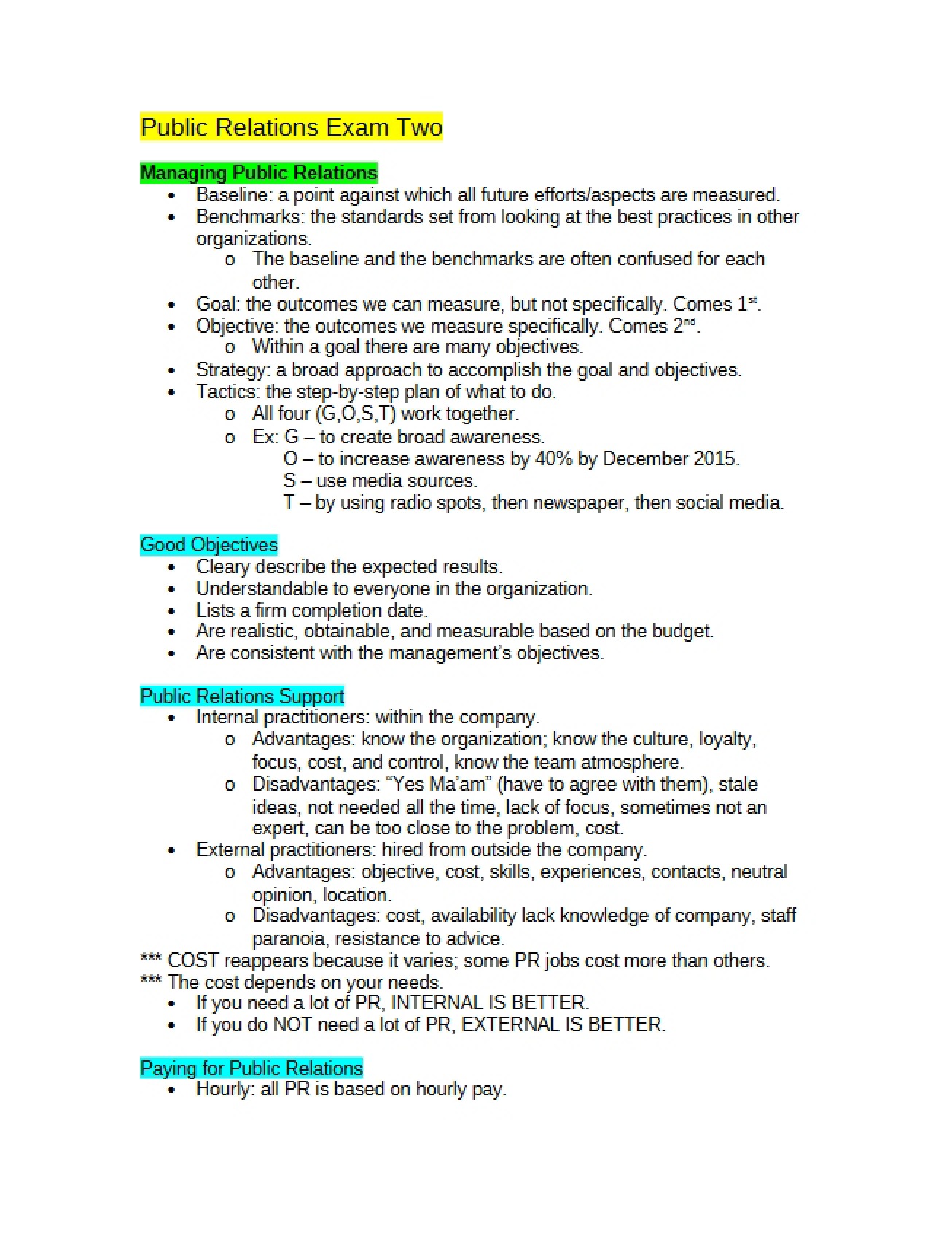 Overview of Public Relations