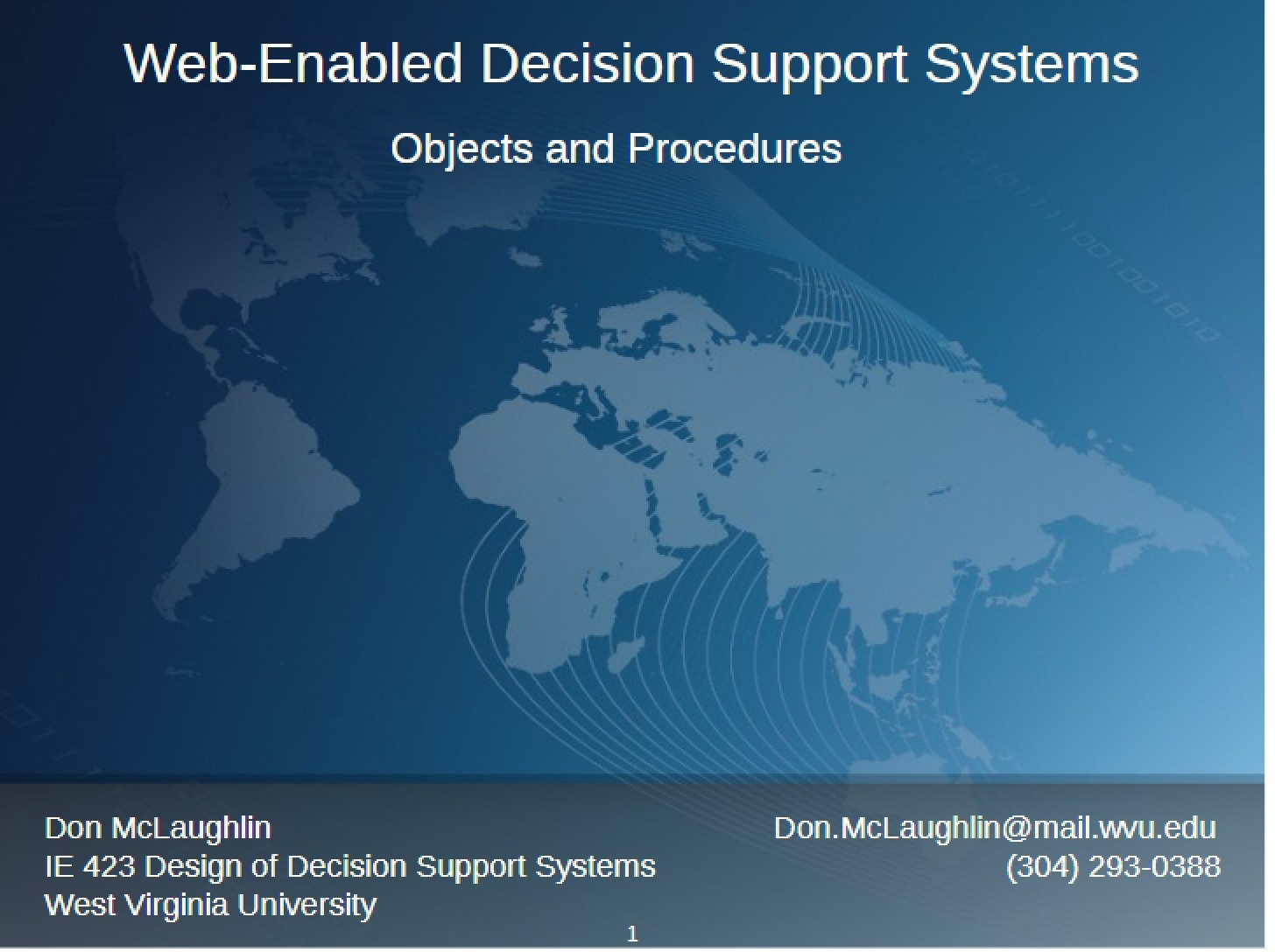 Decision Support Systems Web-Enabled