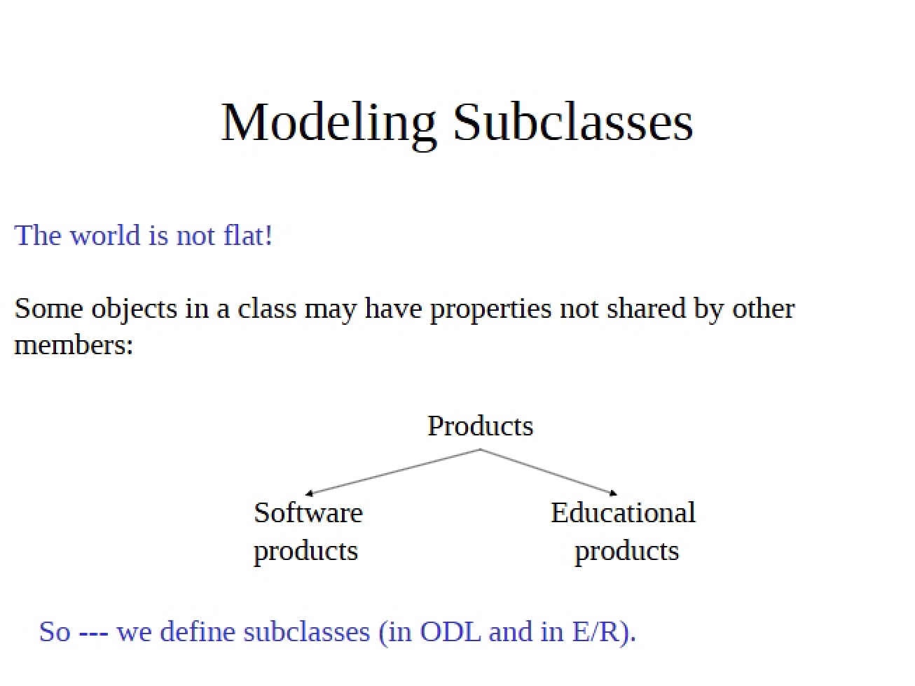 Subclass Modeling