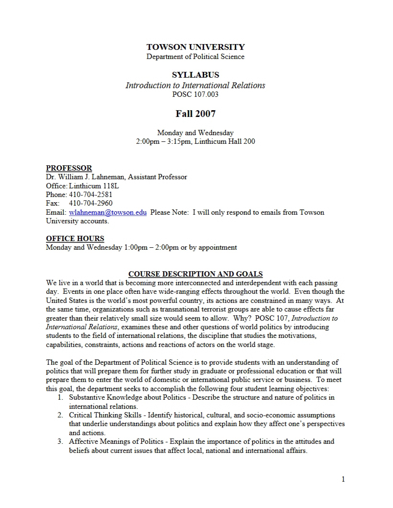 Intro to IR Course Outline