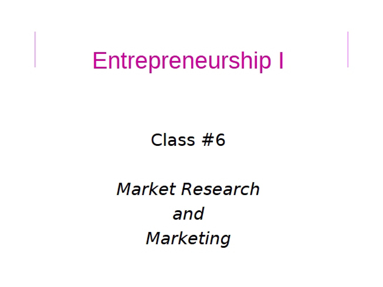 Marketing and Market Research (06)