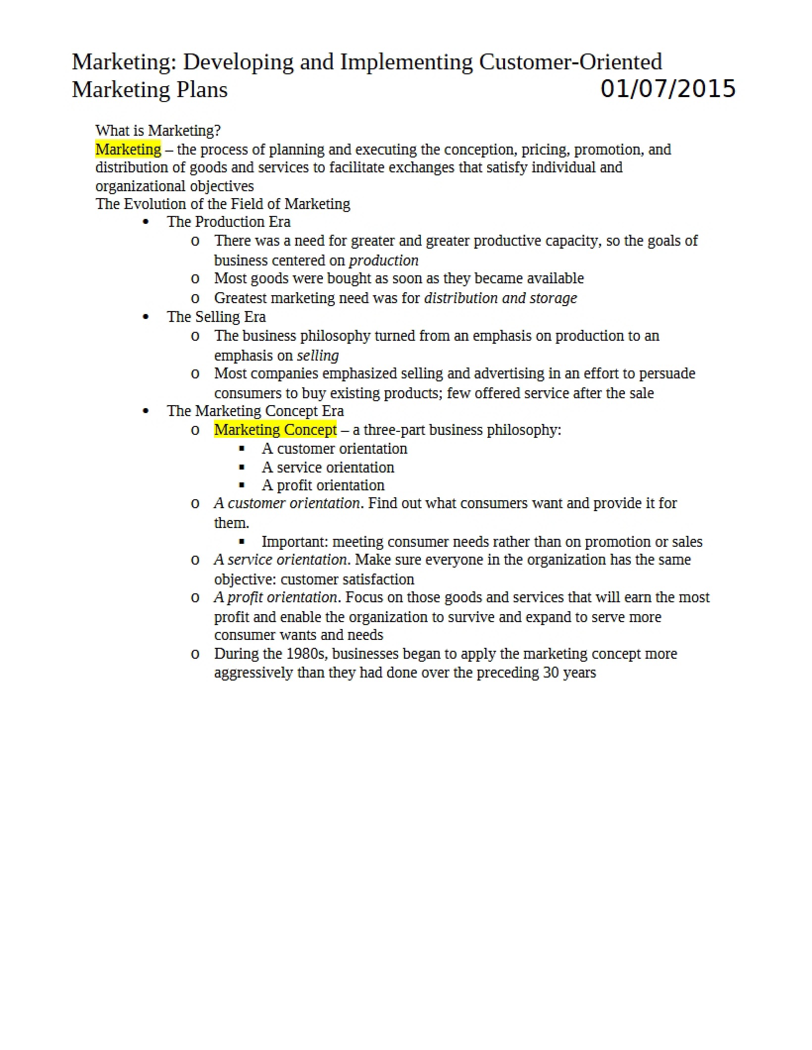 Principles of Marketing