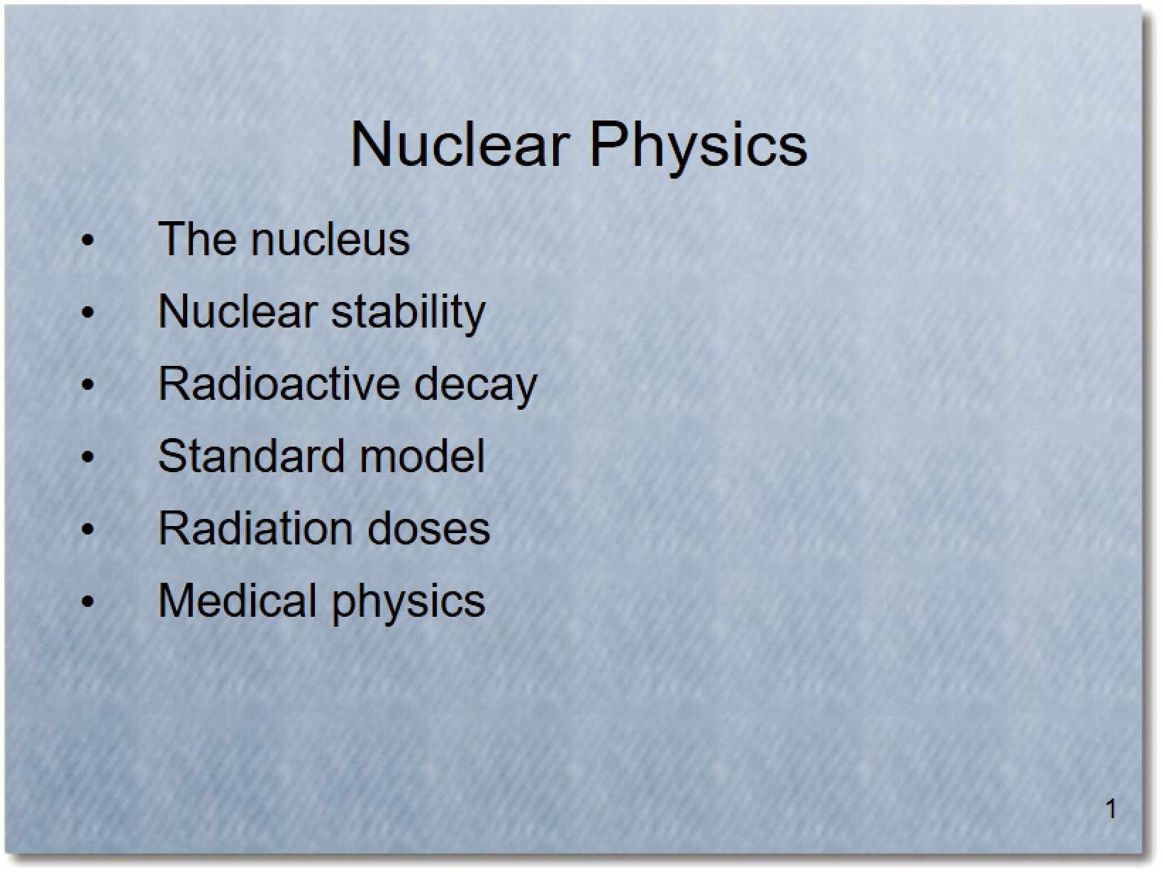 Physics of the Nucleus