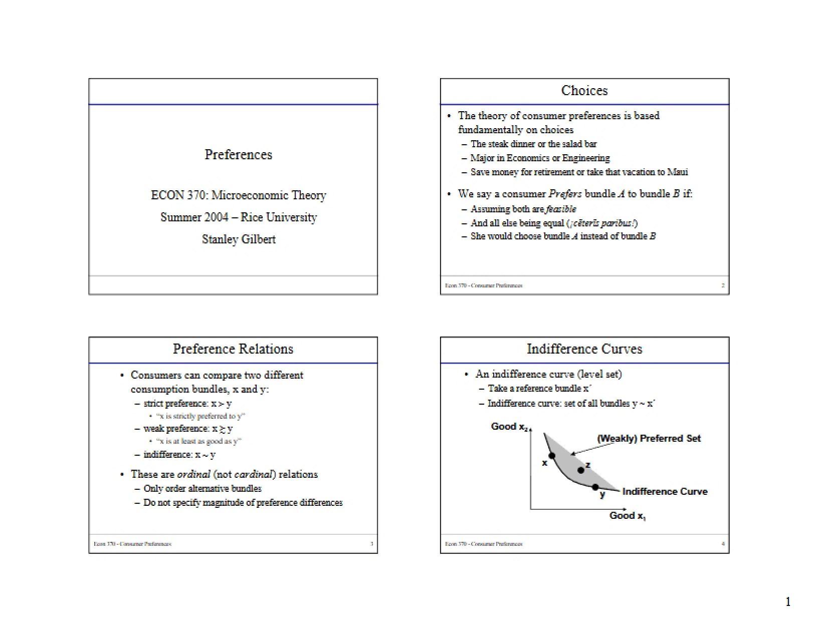 Theory of Microeconomics - 5 Pages