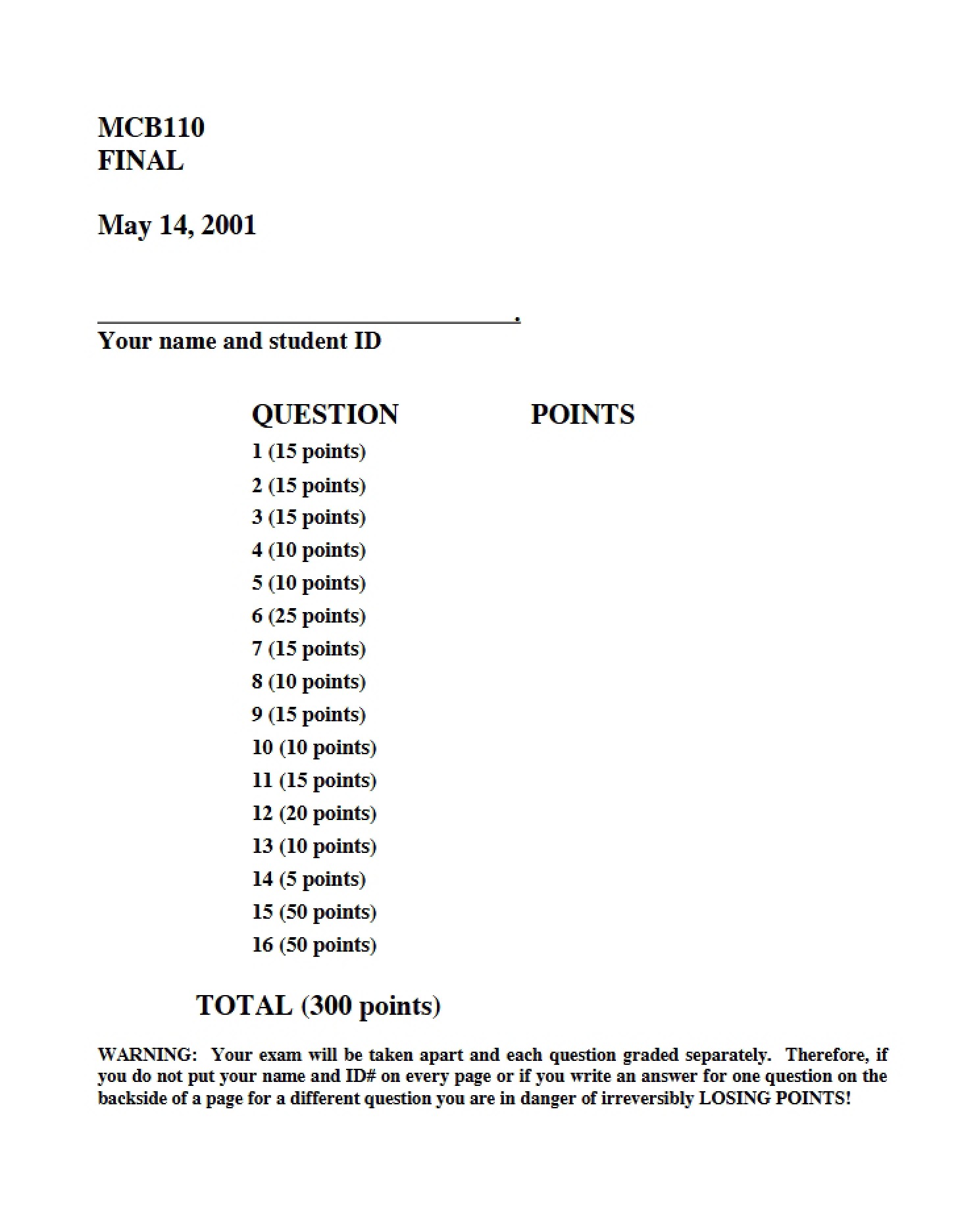 Examination Solutions