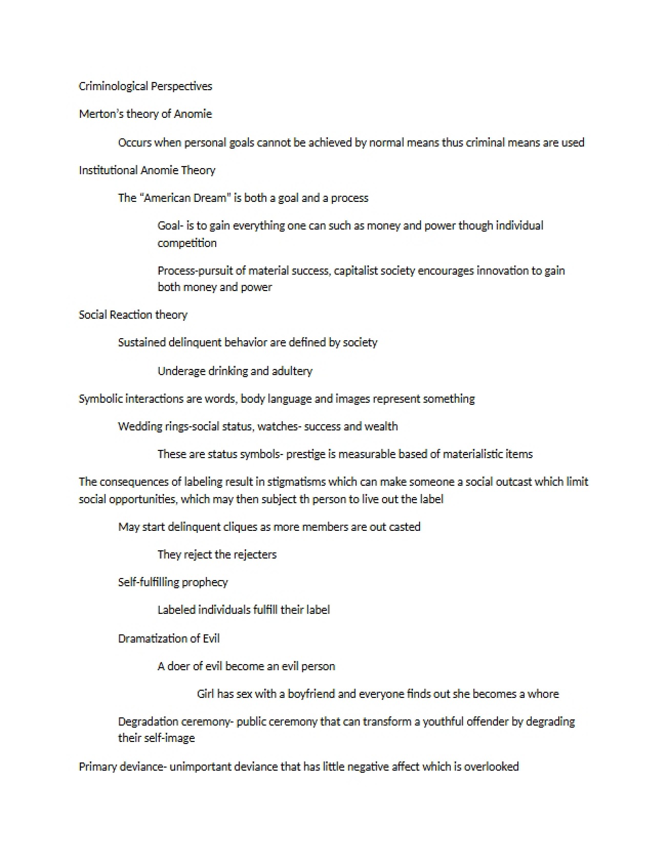 Anomie Theory of Merton
