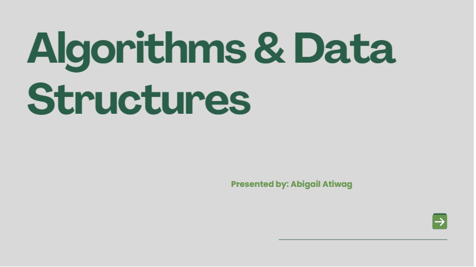 Foundations of Algorithms and Data Structures