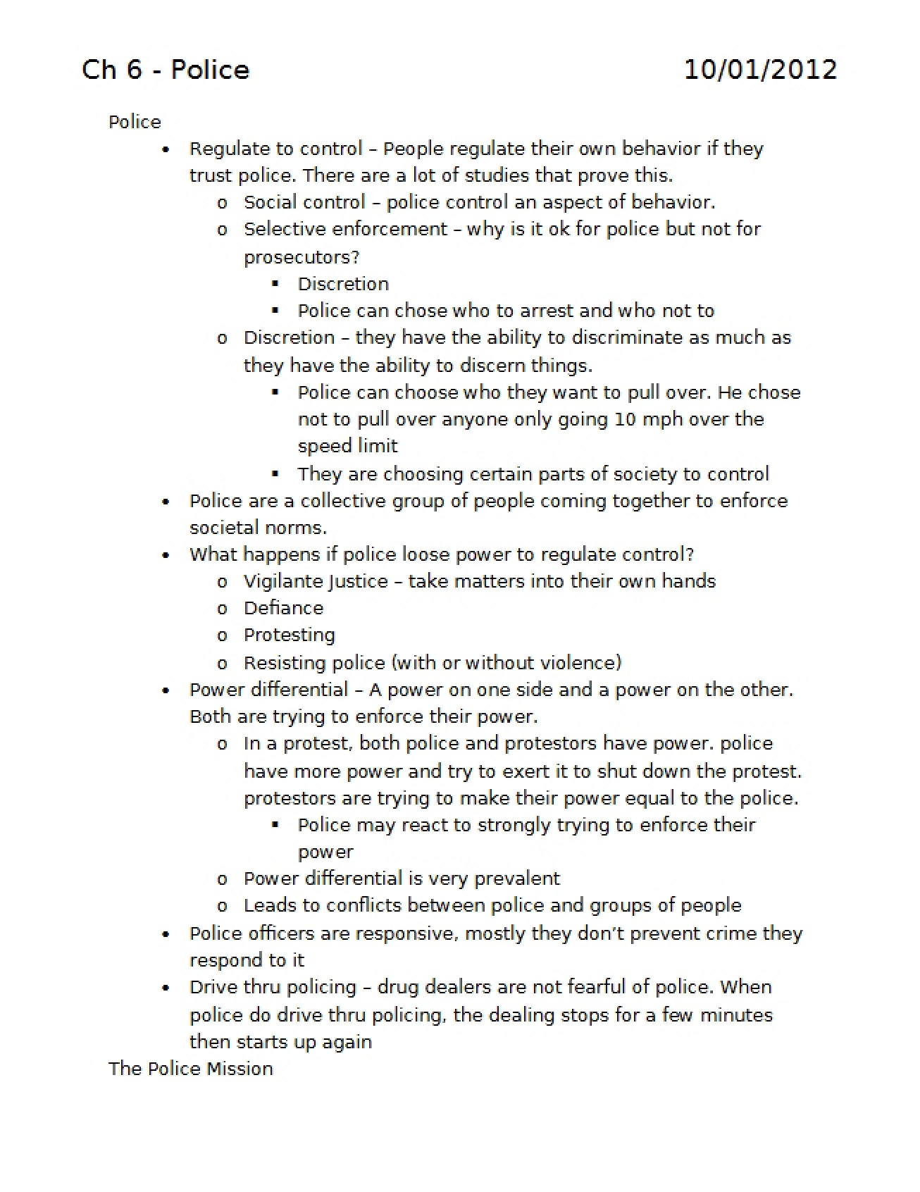 Policing Overview