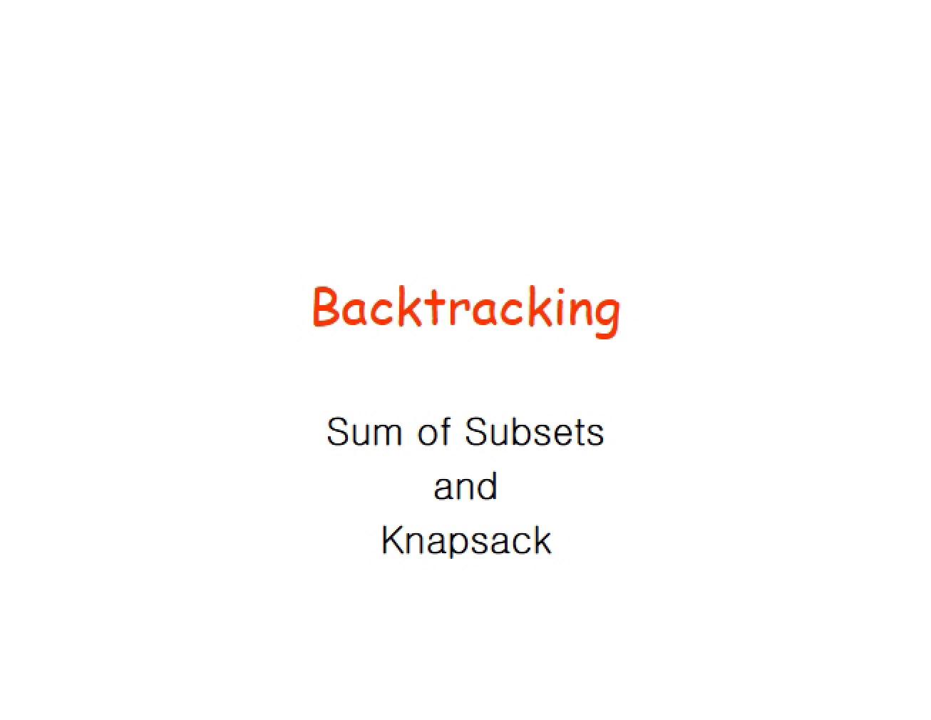 Backtracking Method