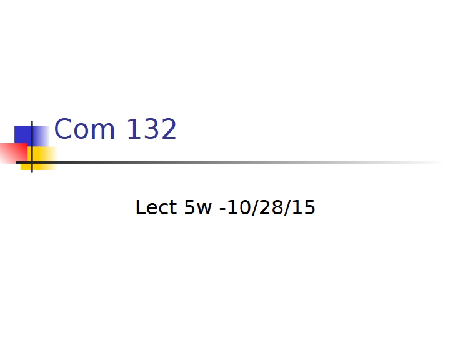 Lecture 5w
