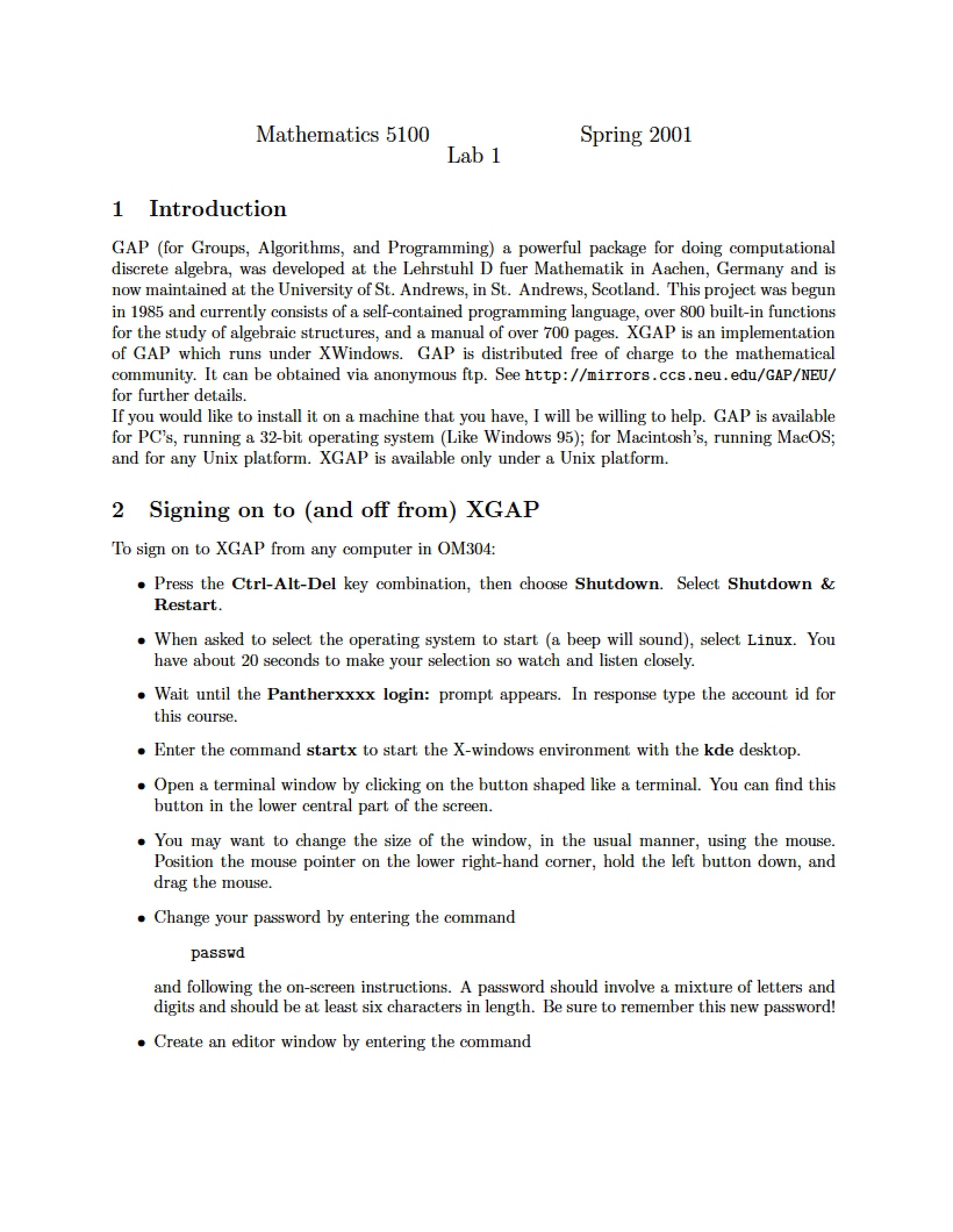 Lab 1 for Abstract Algebra