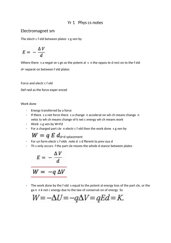 Year 12 Physics Notes (PHYS1121)