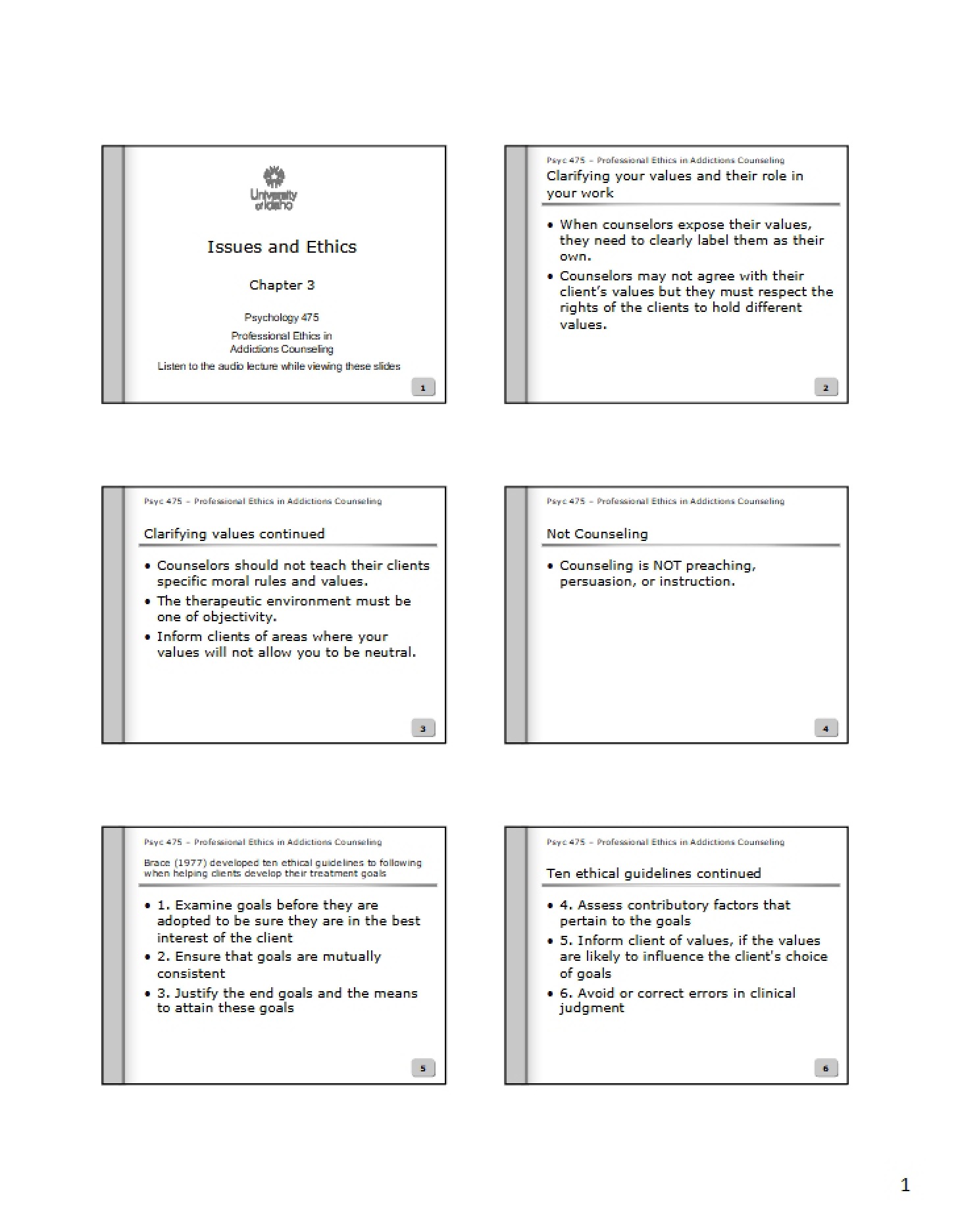 Ethics and Issues