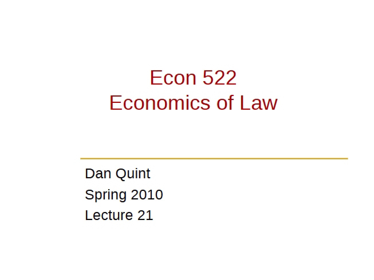 Twenty-First Lecture